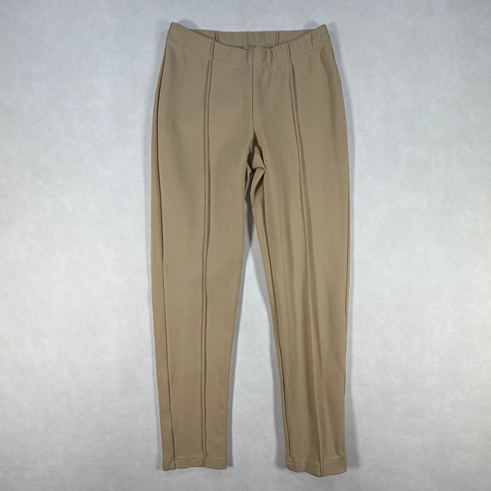 Lilly Pulitzer Womens Small Tan Front Seam Ponte Leggings Khaki Slim Fit Pants